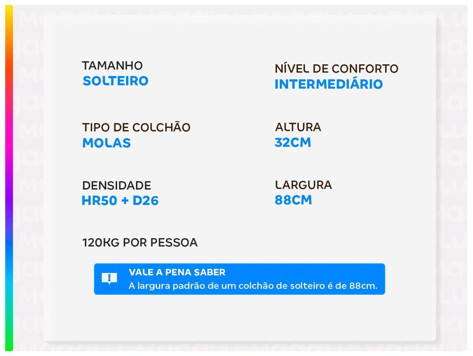 Colchão Solteiro Gazin de Molas Ensacadas 32x88x188cm Diamond Black - 2