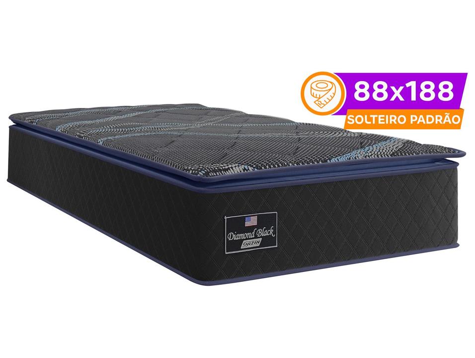 Colchão Solteiro Gazin de Molas Ensacadas 32x88x188cm Diamond Black - 1