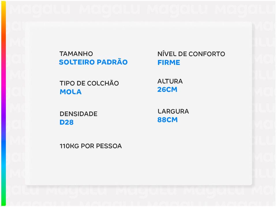 Colchão Solteiro Gazin Mola Ensacada - 2