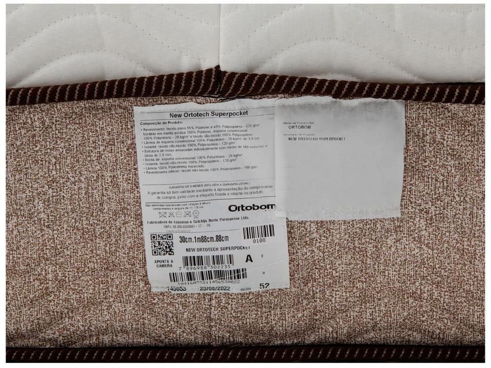 Colchão Solteiro Ortobom de Mola 30x88x188cm - 7