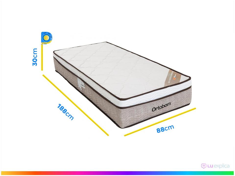 Colchão Solteiro Ortobom de Mola 30x88x188cm - 3