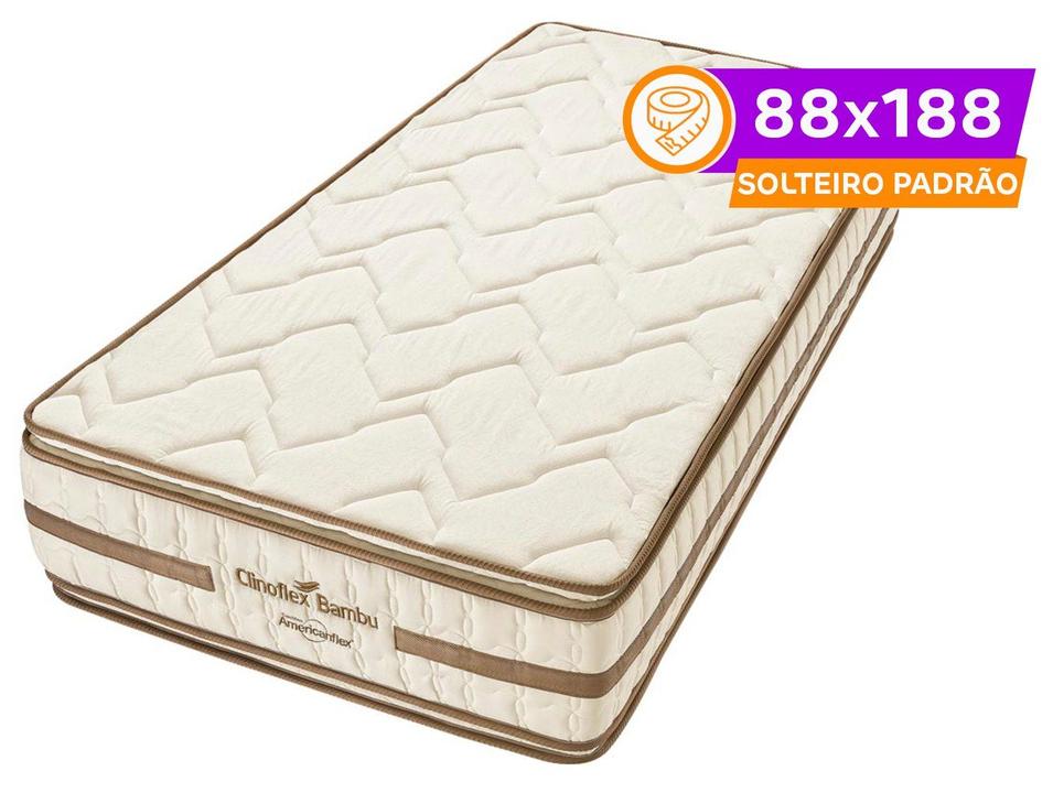 Colchão Solteiro Padrão Americanflex de Espuma 24x88x188cm Clinoflex Bambu - 1