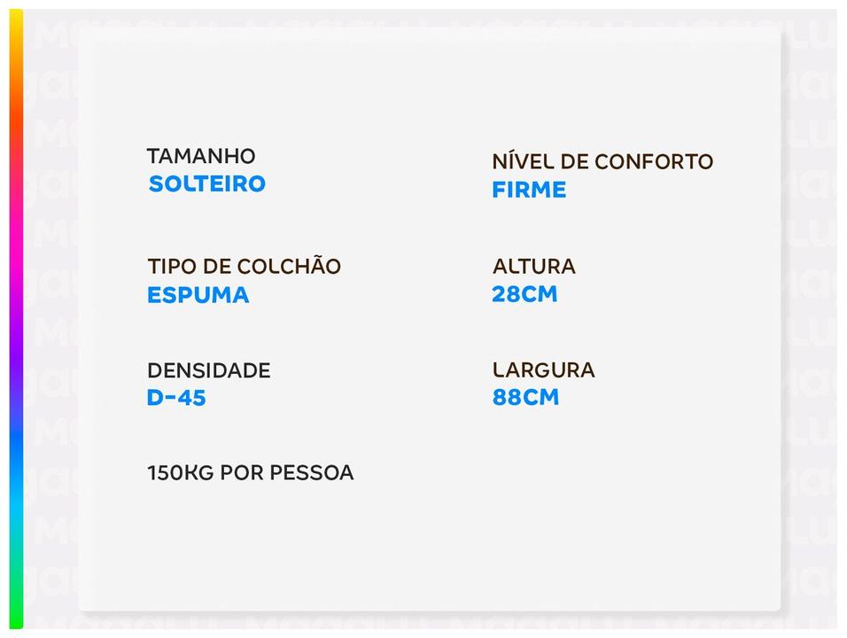 Colchão Solteiro Padrão Americanflex de Espuma D45 28x88x188cm Clinoflex Bambu - 2