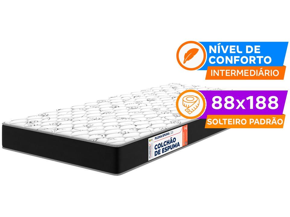 Colchão Solteiro Padrão Plumatex de Espuma D20 12x88x188cm Plumaspuma - 1