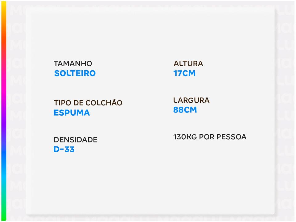 Colchão Solteiro Umaflex de Espuma D33 17x88x188cm Fit Firm - 2