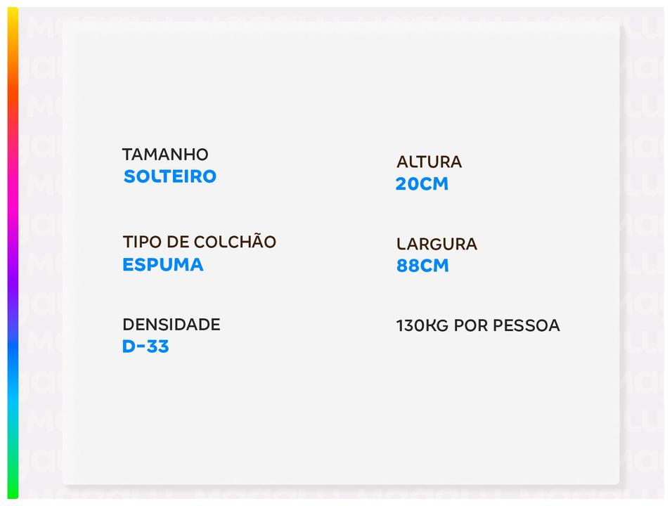 Colchão Solteiro Umaflex de Espuma D33 20x88x188cm Parma - 1