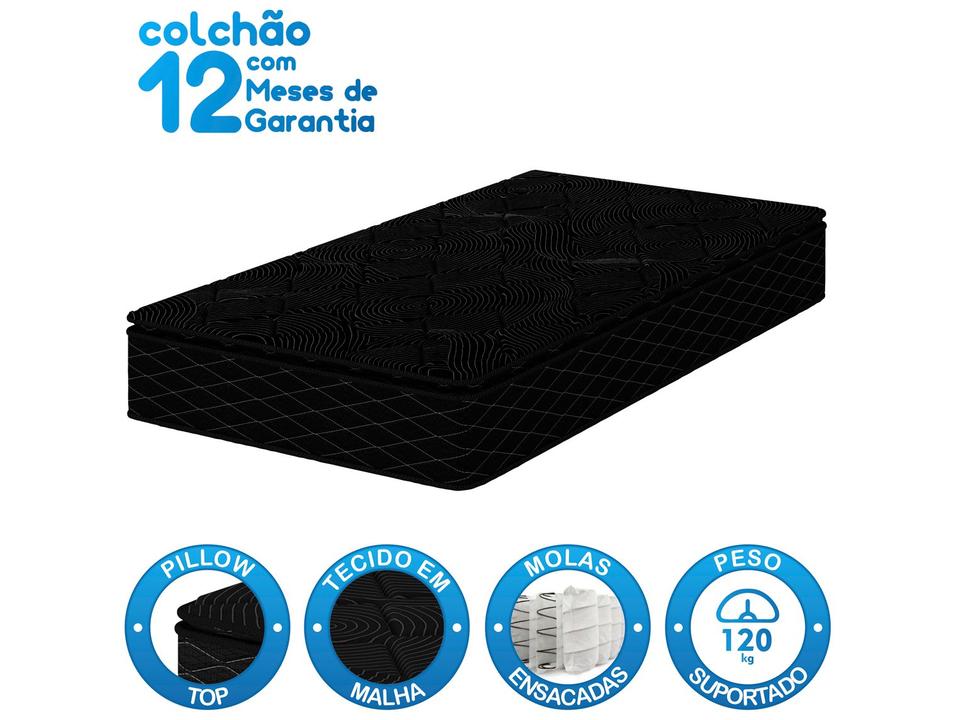 Colchão Solteiro Umaflex de Mola 25x88x188cm Duomo Black - 3