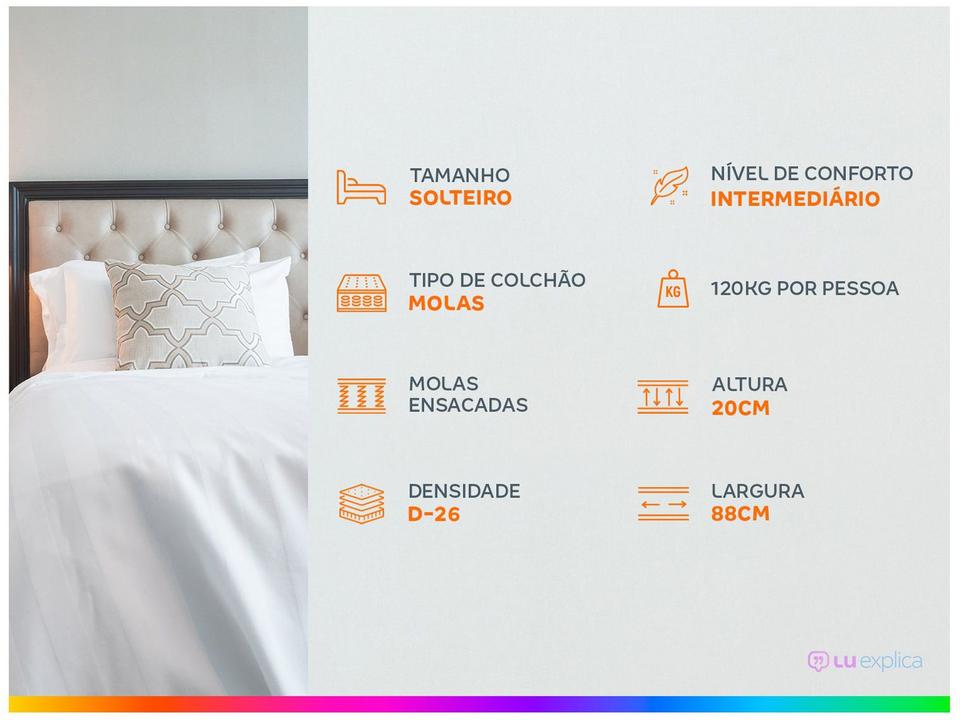 Colchão Solteiro Umaflex de Molas Ensacadas 20x88x188cm Beta - 2