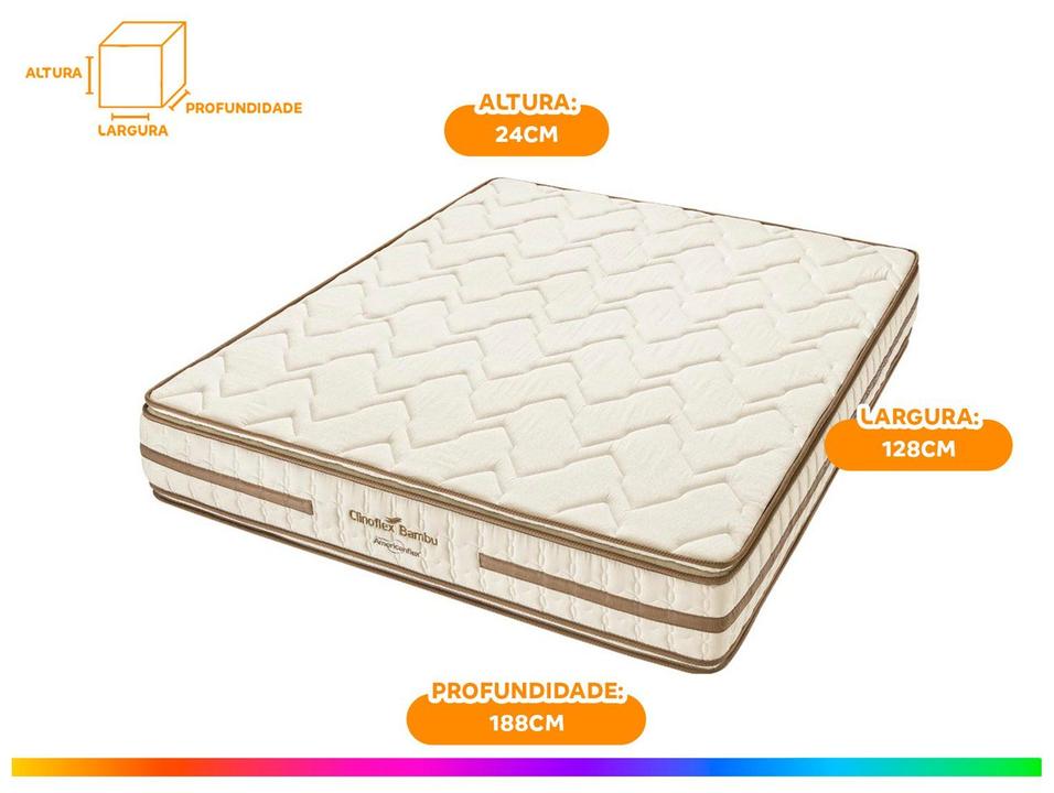 Colchão Viúva Americanflex de Espuma D33 24x128x188cm Clinoflex Bambu - 5