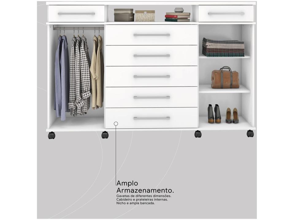 Cômoda 2 Portas 7 Gavetas Demóbile - 4