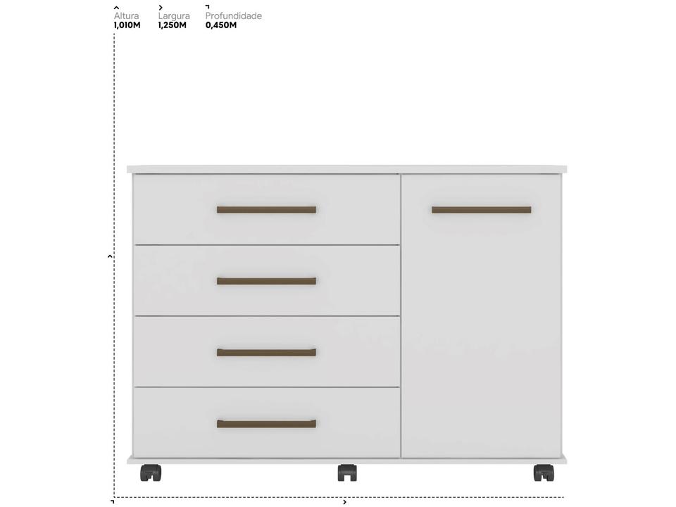 Cômoda 4 Gavetas 1 Porta Demóbile - 12
