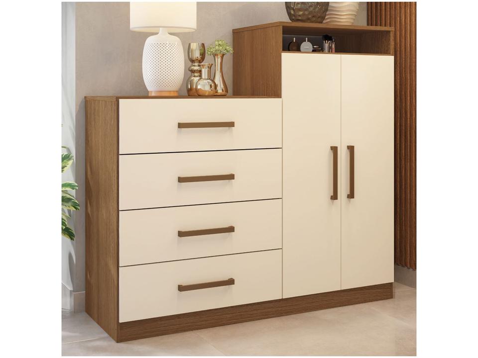 Cômoda 4 Gavetas 2 Portas Demóbile Aurea - 3