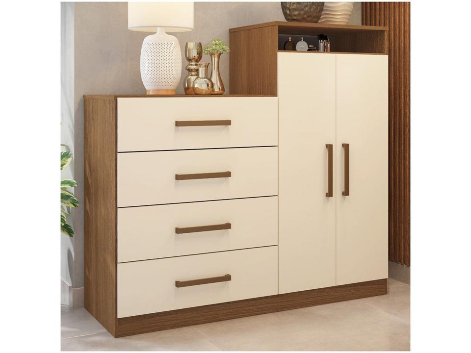 Cômoda 4 Gavetas 2 Portas Demóbile Aurea - 3