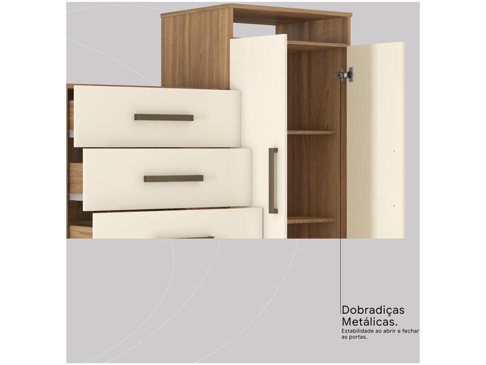 Cômoda 4 Gavetas 2 Portas Demóbile Aurea - 7