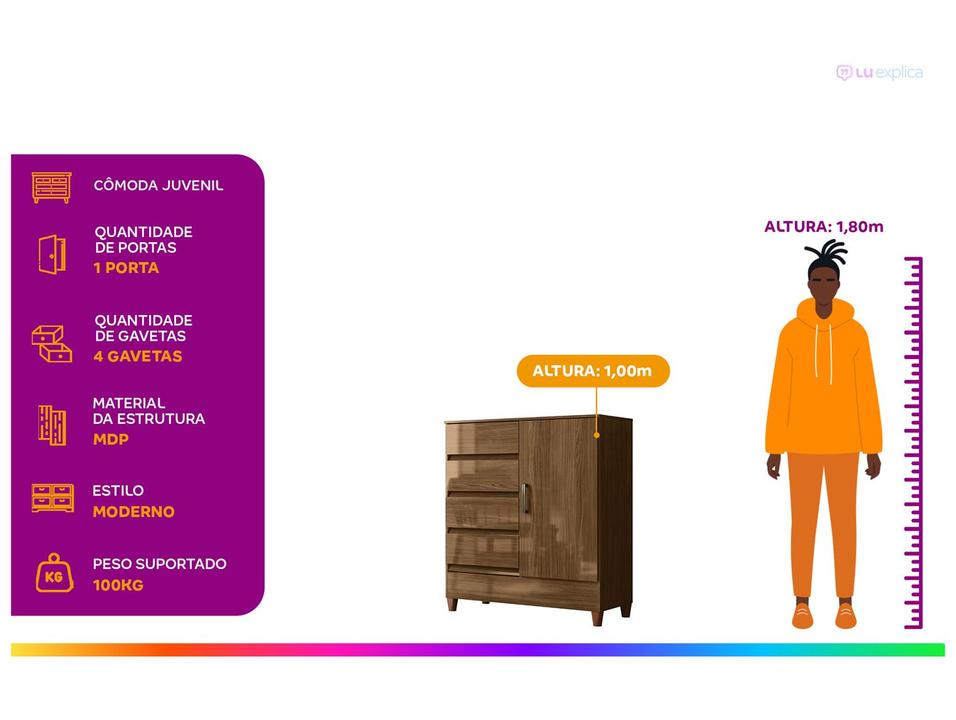 Cômoda 4 Gavetas Sant - 1