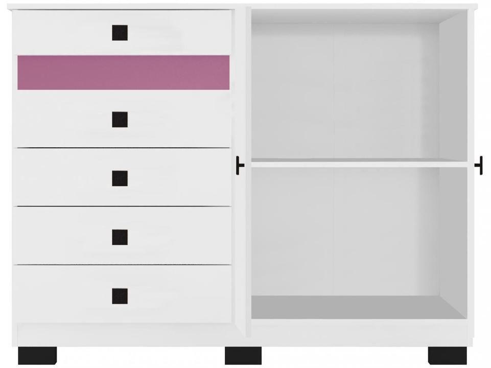 Cômoda 5 Gavetas 2 Portas Araplac Malu - 6