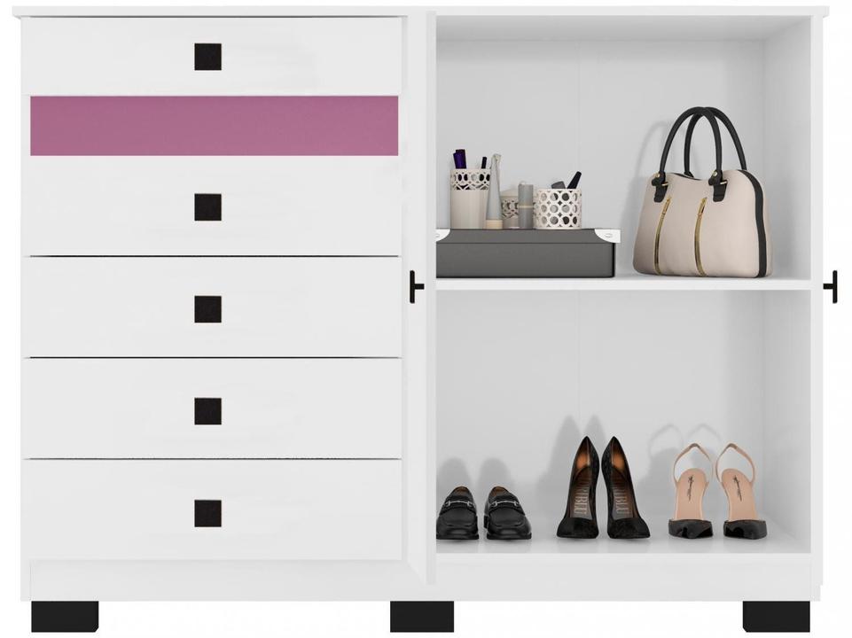 Cômoda 5 Gavetas 2 Portas Araplac Malu - 5