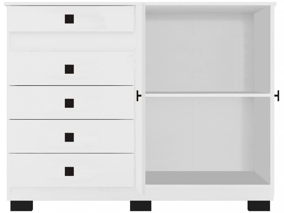 Cômoda 5 Gavetas 2 Portas Araplac Malu - 10