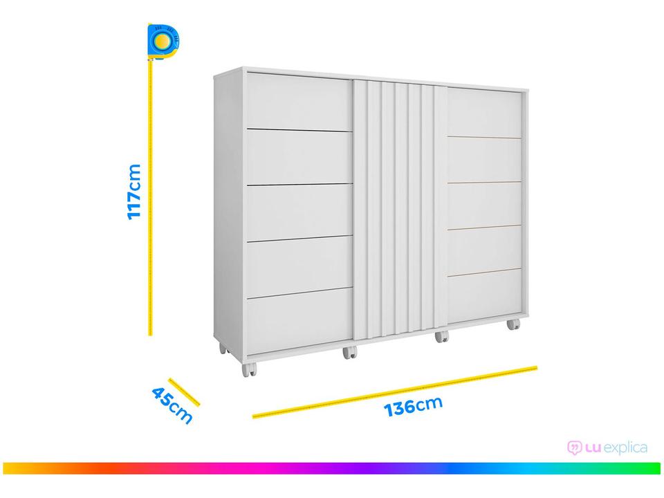 Cômoda 5 Gavetas 2 Portas Caemmun Belize Zios - 8