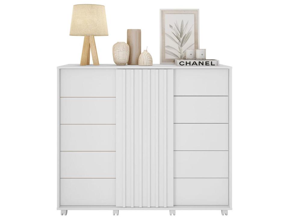 Cômoda 5 Gavetas 2 Portas Caemmun Belize Zios - 4