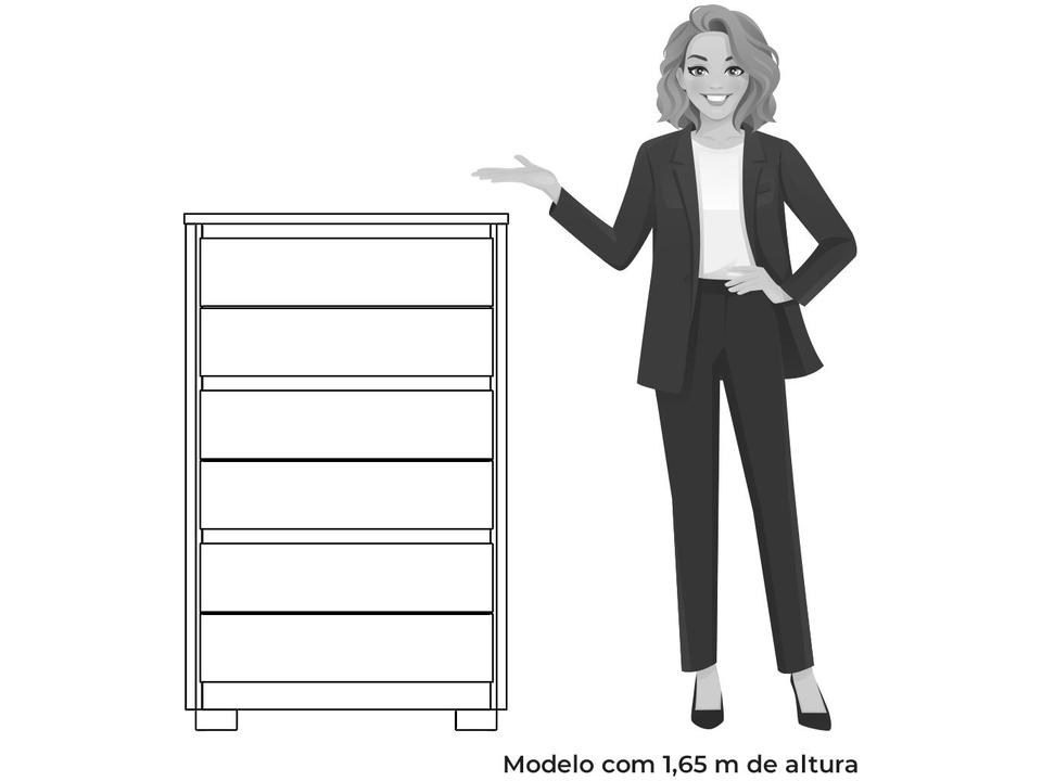 Cômoda 6 Gavetas Móveis Albatroz Unno - 4