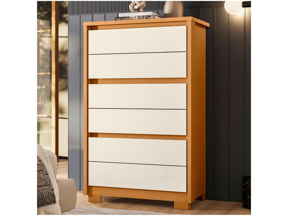 Cômoda 6 Gavetas Móveis Albatroz Unno - 1