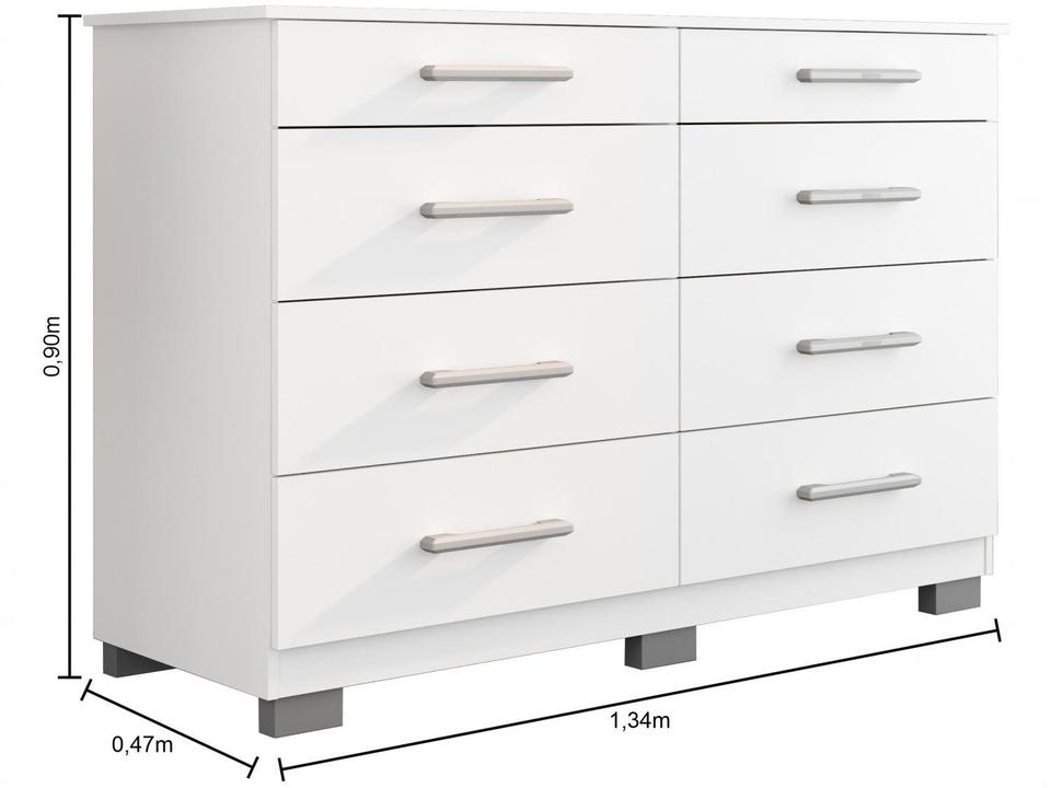 Cômoda 8 Gavetas Araplac Denver - 5