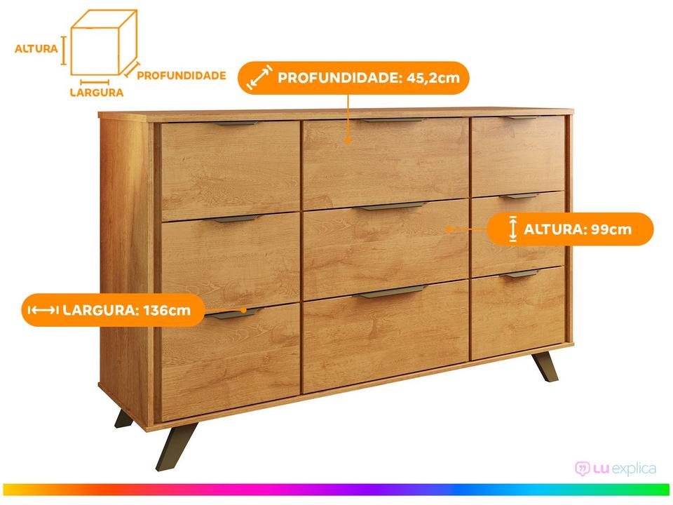 Cômoda 9 Gavetas Europa - 2