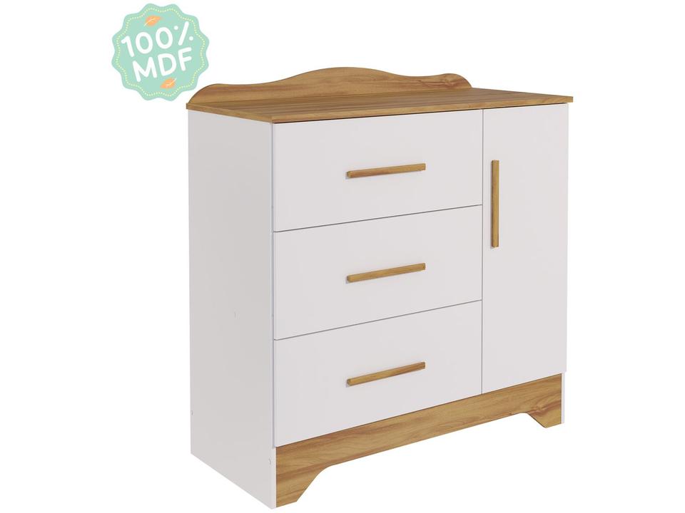 Cômoda de Bebê 3 Gavetas Moveis Pe - 8