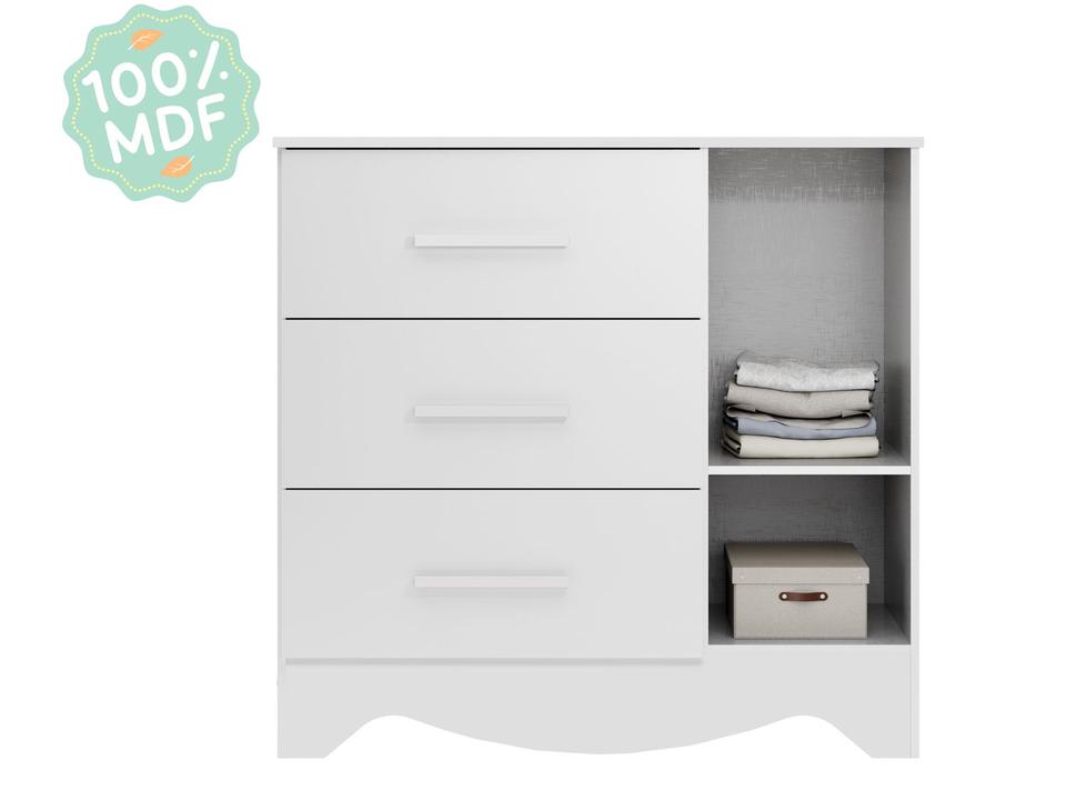 Cômoda Infantil 3 Gavetas Moveis - 6