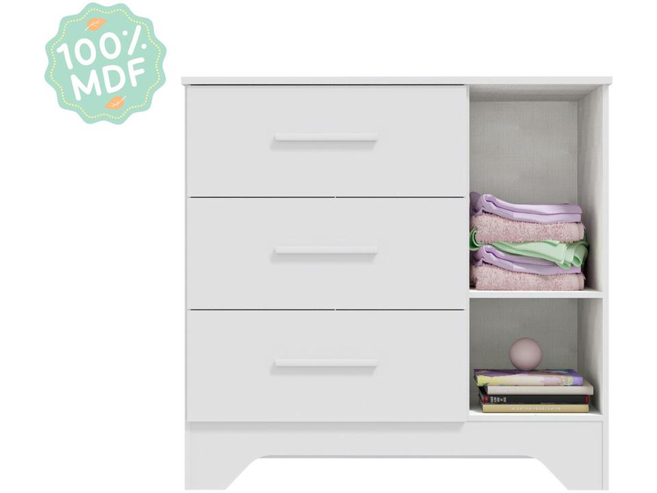Cômoda Infantil 3 Gavetas Moveis - 4