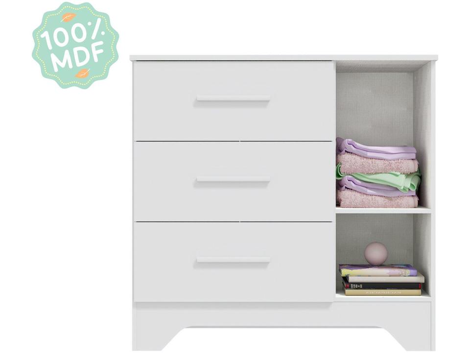 Cômoda Infantil 3 Gavetas Moveis Peroba Magia - 4