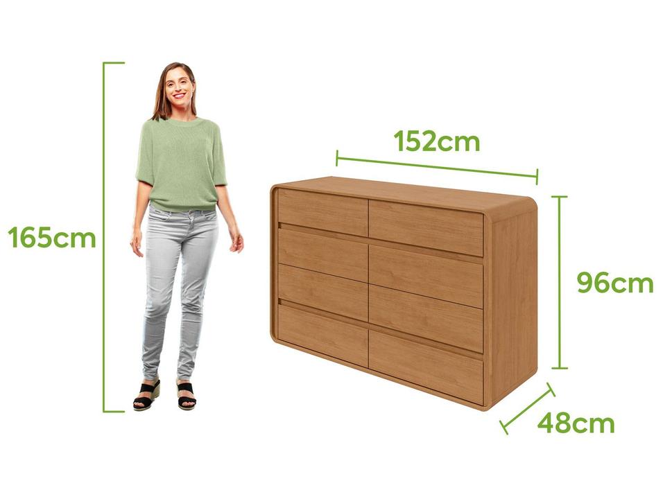 Cômoda Multiuso 8 Gavetas Móveis Lopas Loop - 2