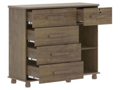 Cômoda Sapateira 1 Porta 5 Gavetas Móveis Lanza - Ibiza - 3