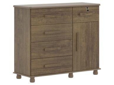 Cômoda Sapateira 1 Porta 5 Gavetas Móveis Lanza - Ibiza - 2