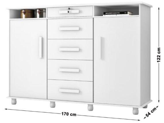 Cômoda Sapateira 2 Portas 5 Gavetas - 4