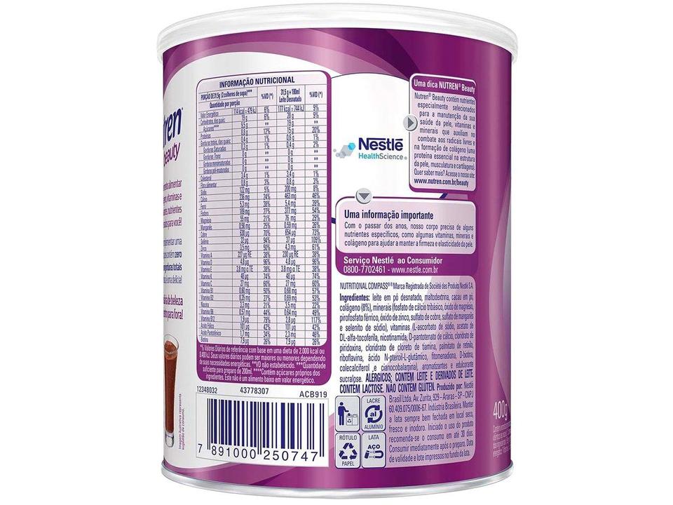 Complemento Alimentar Adulto Nutren Dark Chocolate Beauty 400g - 5