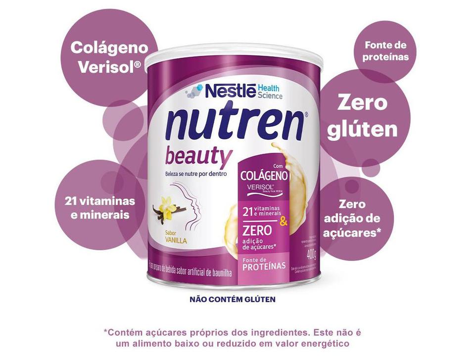 Complemento Alimentar Adulto Nutren Vanilla - Beauty 400g - 7