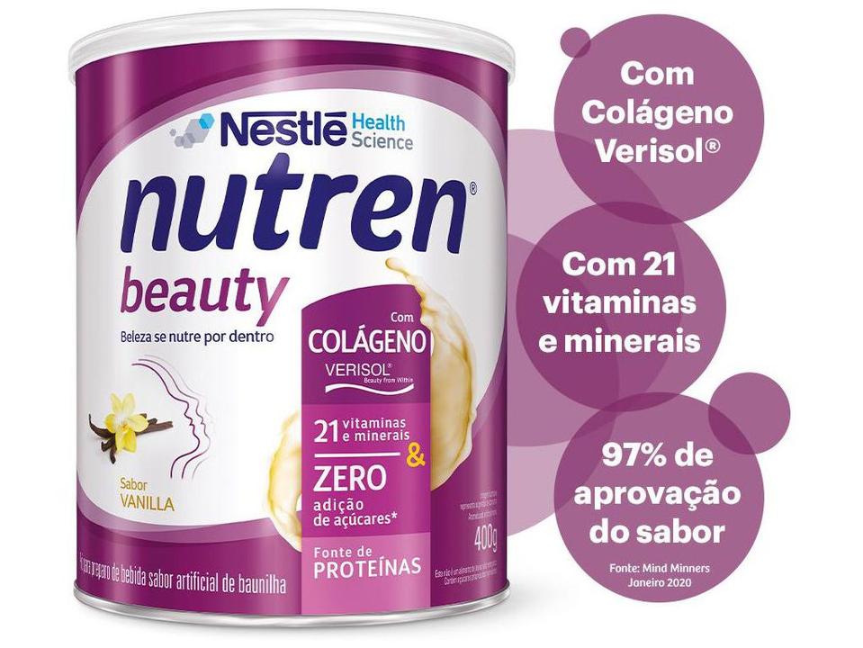 Complemento Alimentar Adulto Nutren Vanilla - Beauty 400g - 6