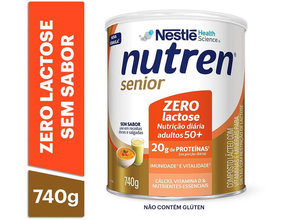 Complemento Alimentar Nutren Senior Sem Sabor Zero Lactose 740g - 2