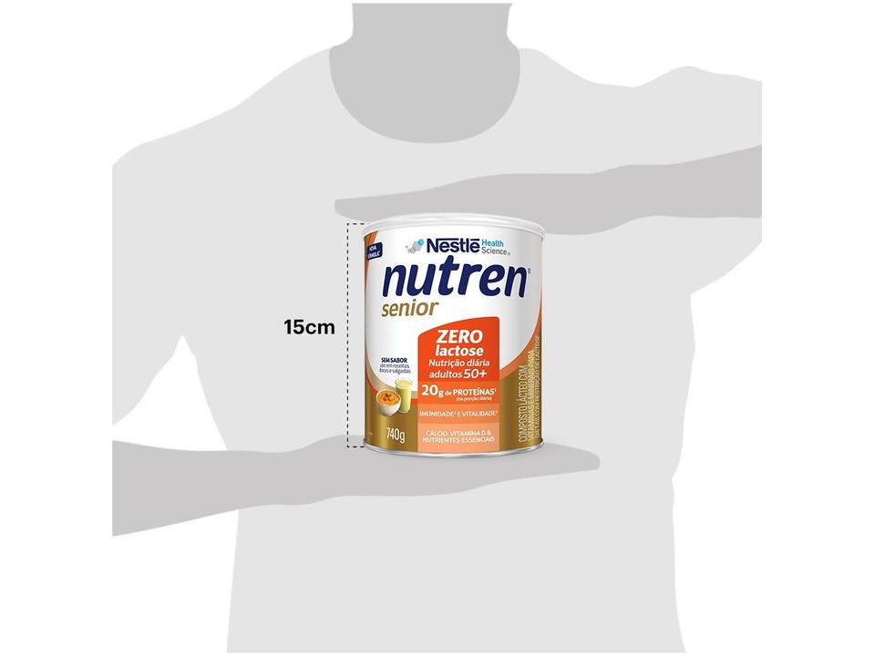 Complemento Alimentar Nutren Senior Sem Sabor Zero Lactose 740g - 6