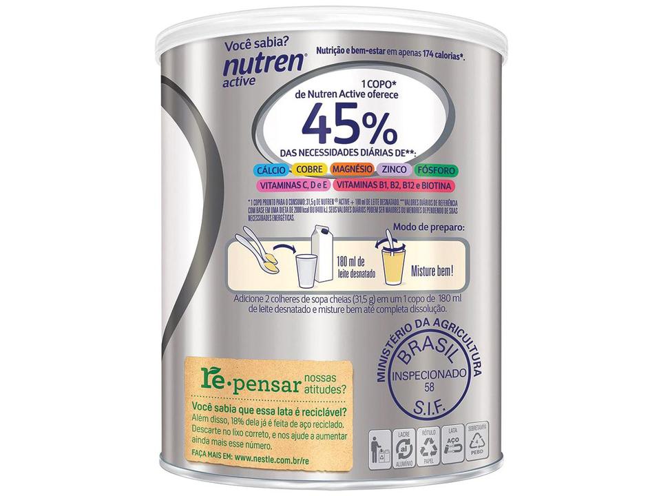 Composto Lácteo Adulto Nutren Baunilha - Active 400g - 4