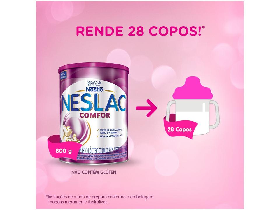 Composto Lácteo Neslac Original Comfor Integral 800g - 6