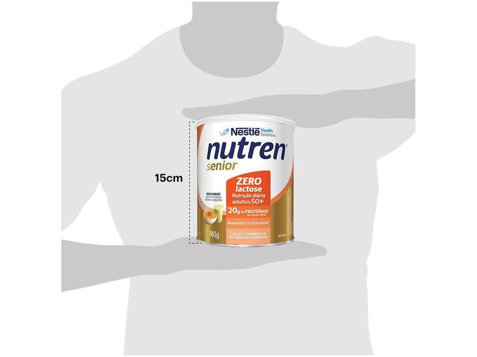Composto Lácteo Nestle sem Sabor Nutren Senior Zero lactose 740g 2 Unidades - 8