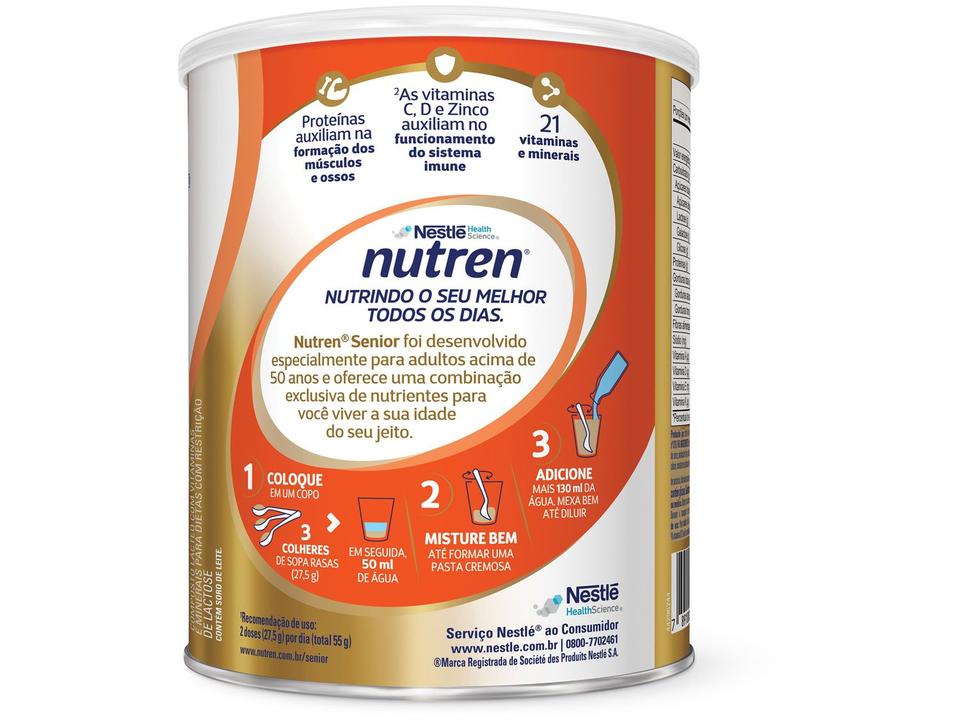 Composto Lácteo Nestle sem Sabor Nutren Senior Zero lactose 740g 2 Unidades - 7