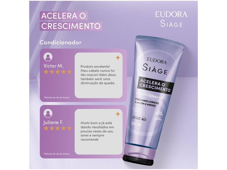 Condicionador Eudora Siàge Acelera o Crescimento 200ml - 1