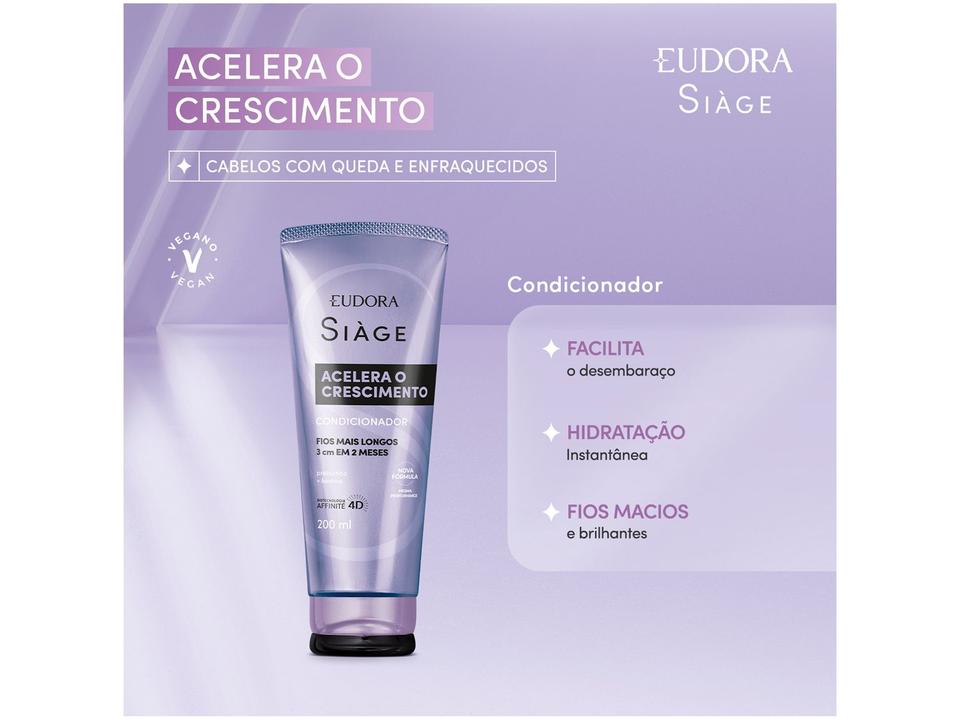 Condicionador Eudora Siàge Acelera o Crescimento 200ml - 2