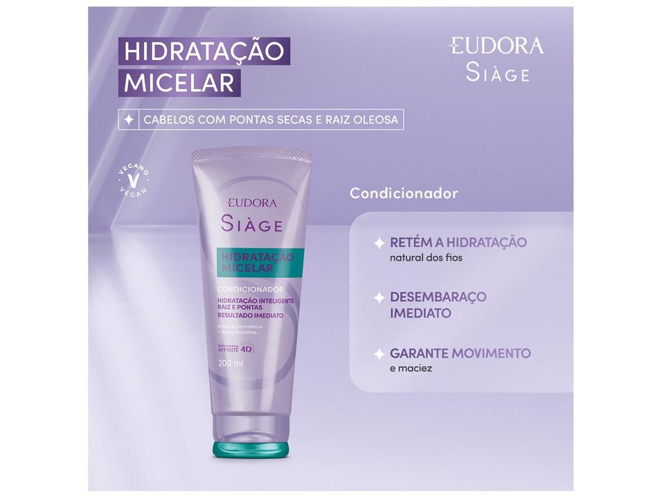 Condicionador Eudora Siàge Hidratação Micelar 200ml - 1
