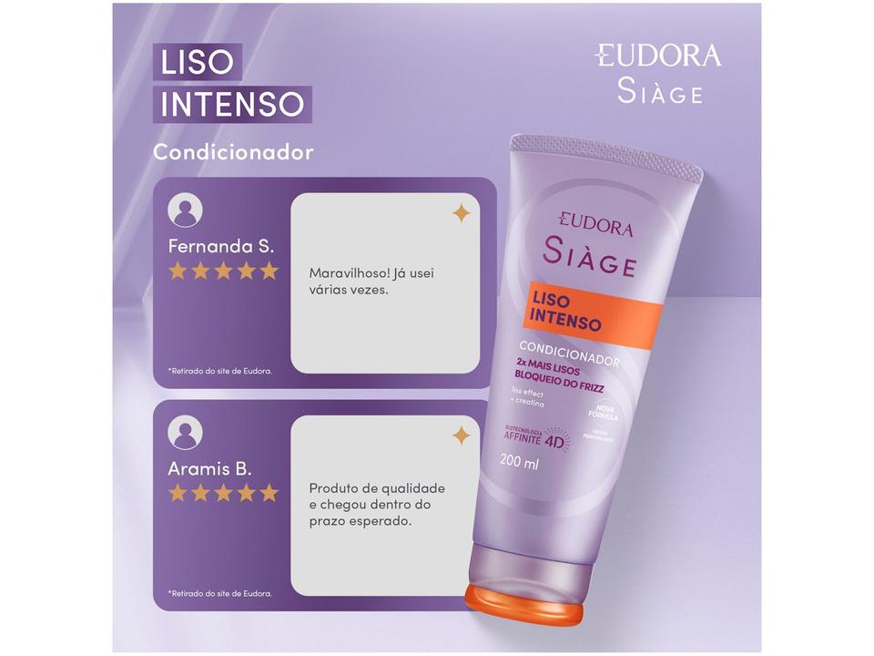 Condicionador Eudora Siàge Liso Intenso 200ml - 2