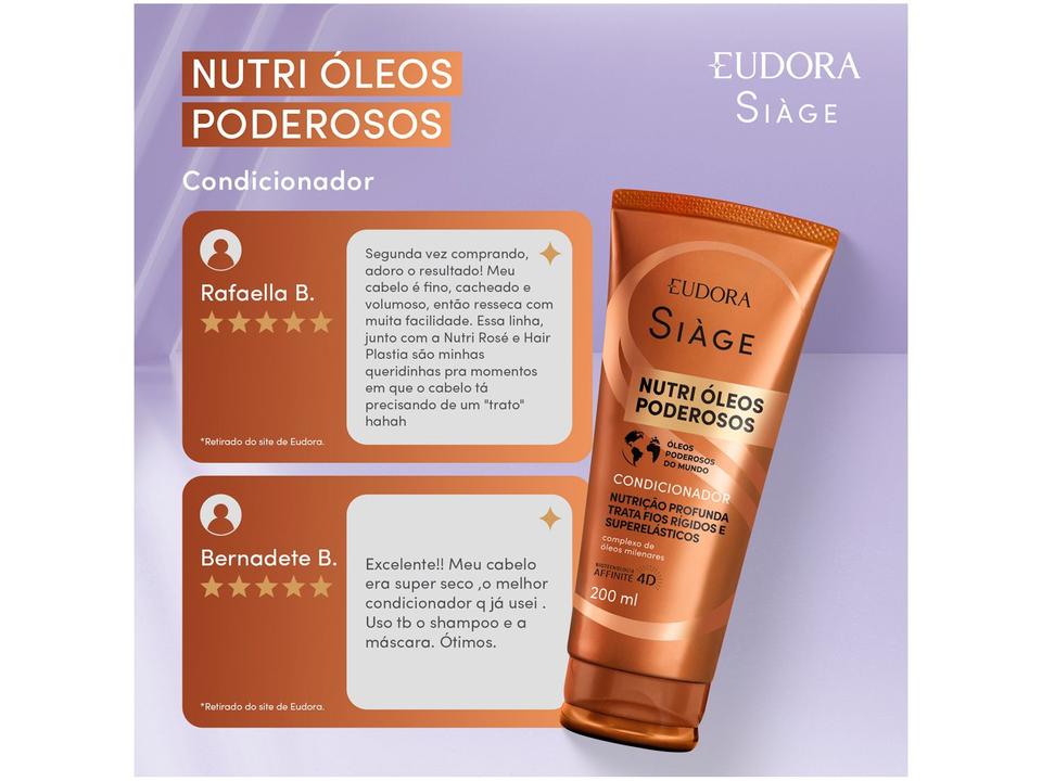 Condicionador Eudora Siàge Nutri Óleos Poderosos 200ml - 2